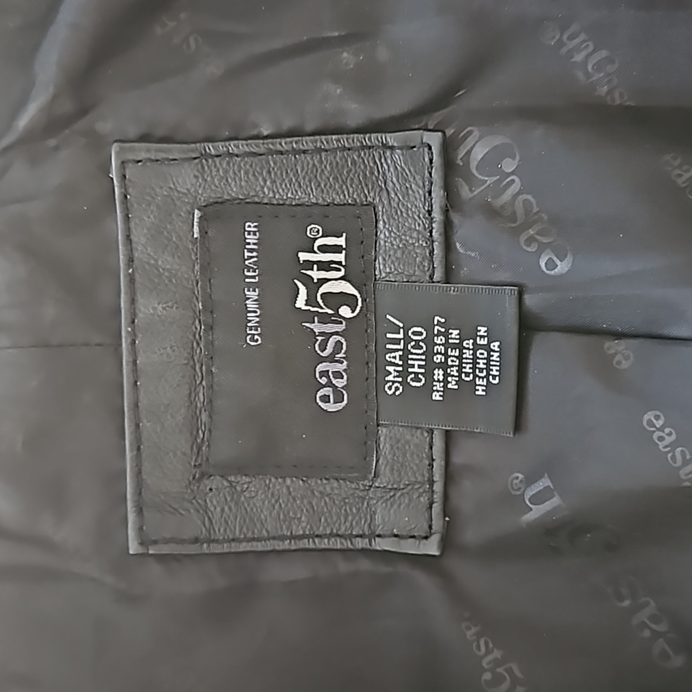 Black Leather jacket, blazer style. - Picture 4 of 10